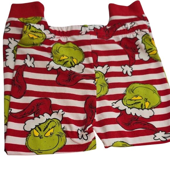 Dr. Seuss Grinch Kids Sz 4T Red and Green Grinch Playful Fun Kids Pajama Set - Picture 7 of 9